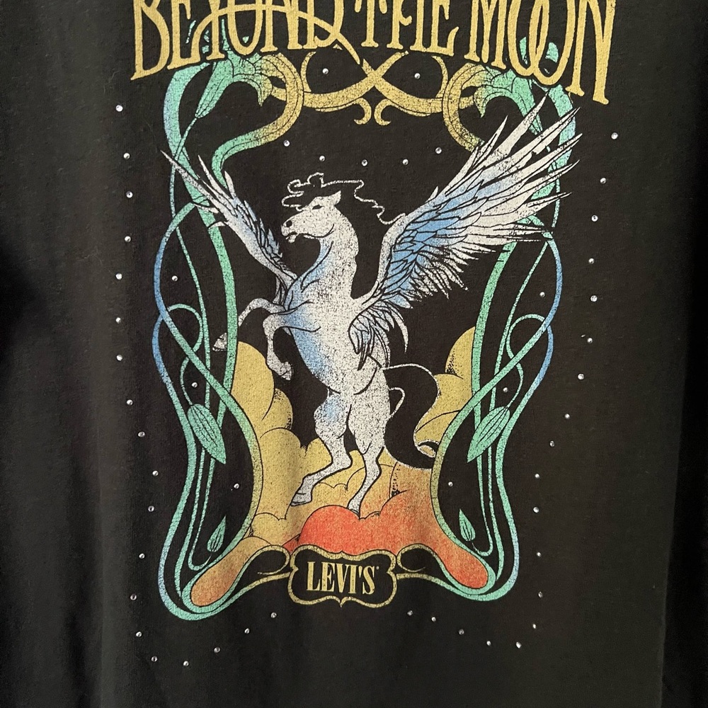 Levi's Pegasus Black Tee ~ XL - Picture 5 of 5